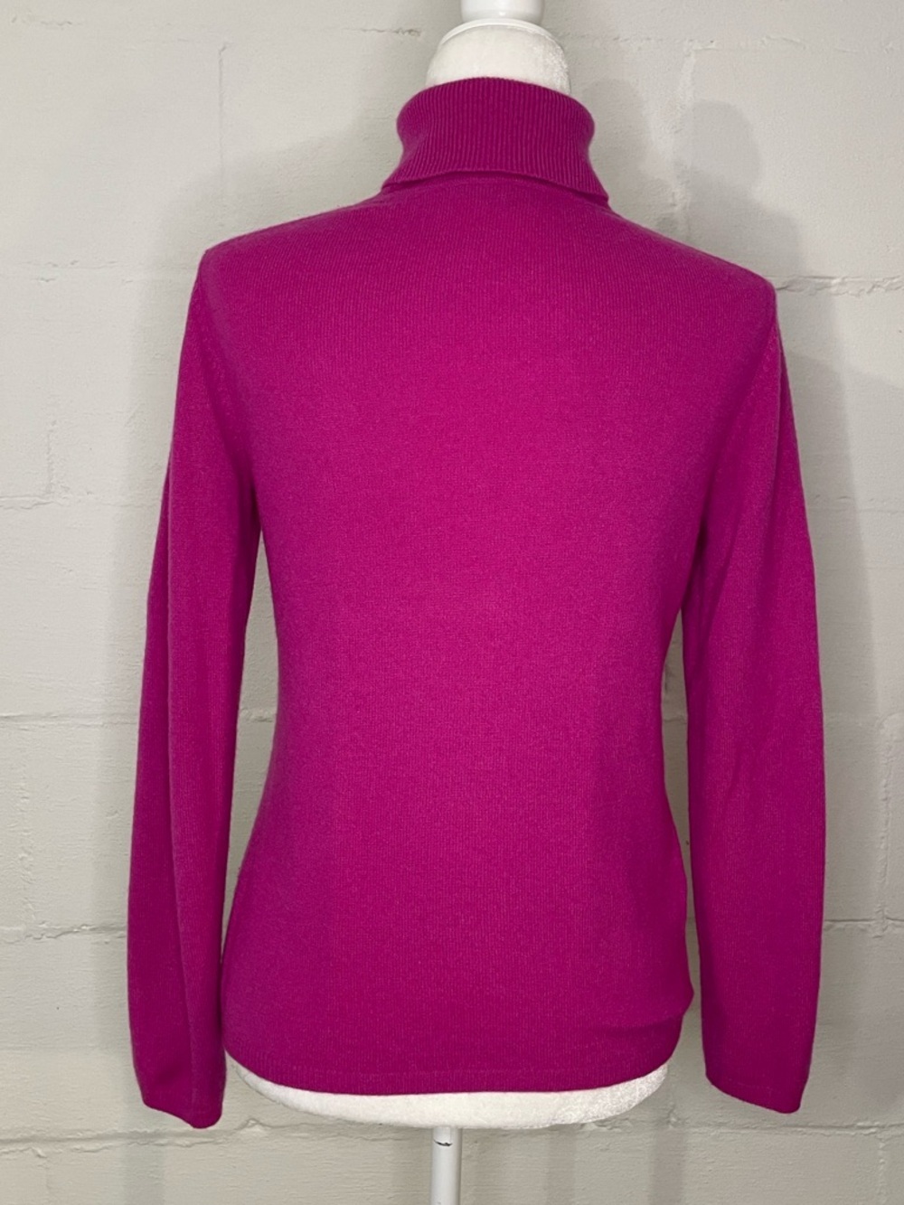Charter Club Bright Fuchsia Turtleneck Cashmere Sweater - Picture 2 of 4
